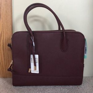 Burgundy satchel